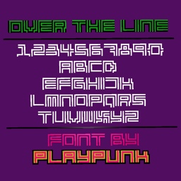 Over the line font by playpunk